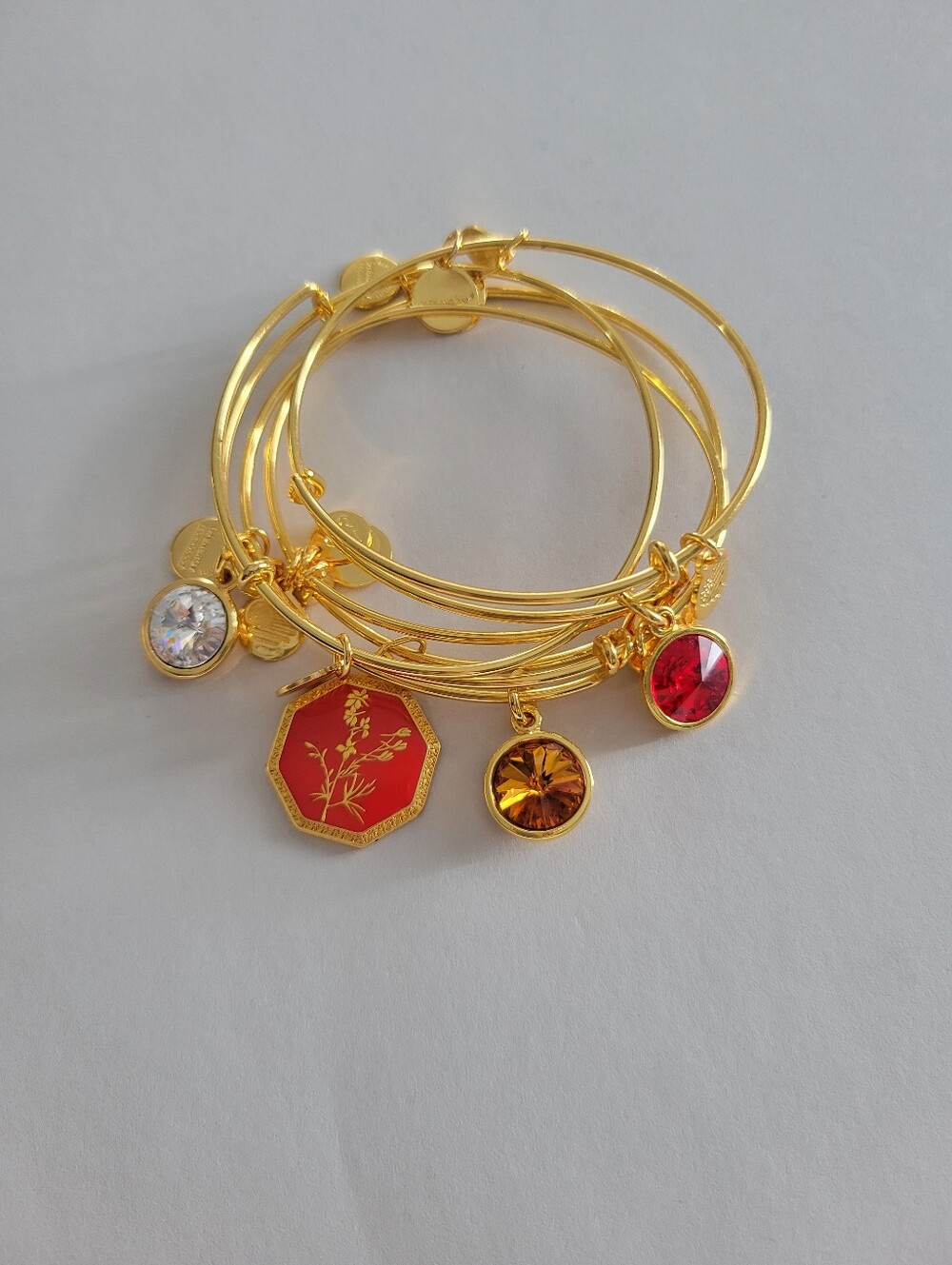 Alex and Ani Gold Bangle Bracelet Stack (Set of 4)